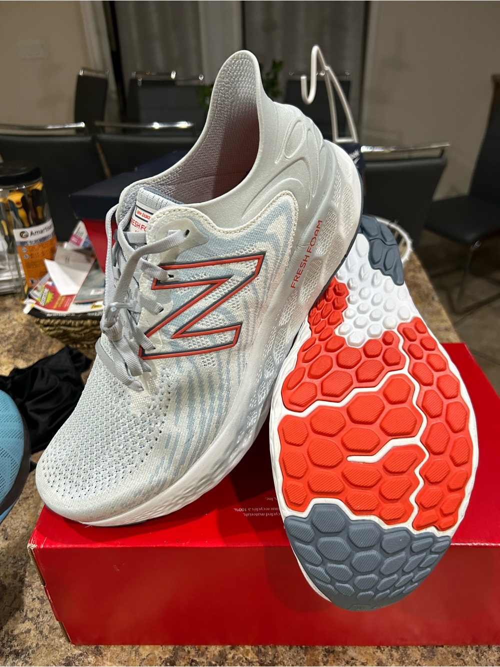 New BalanceFresh Foam 1080v11 'White Ghost Pepper' Men’s Sz 13 Extra Wide 4E New